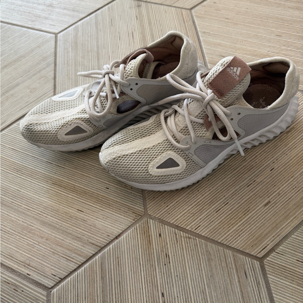 Adidas Light Tan Mesh Sneakers